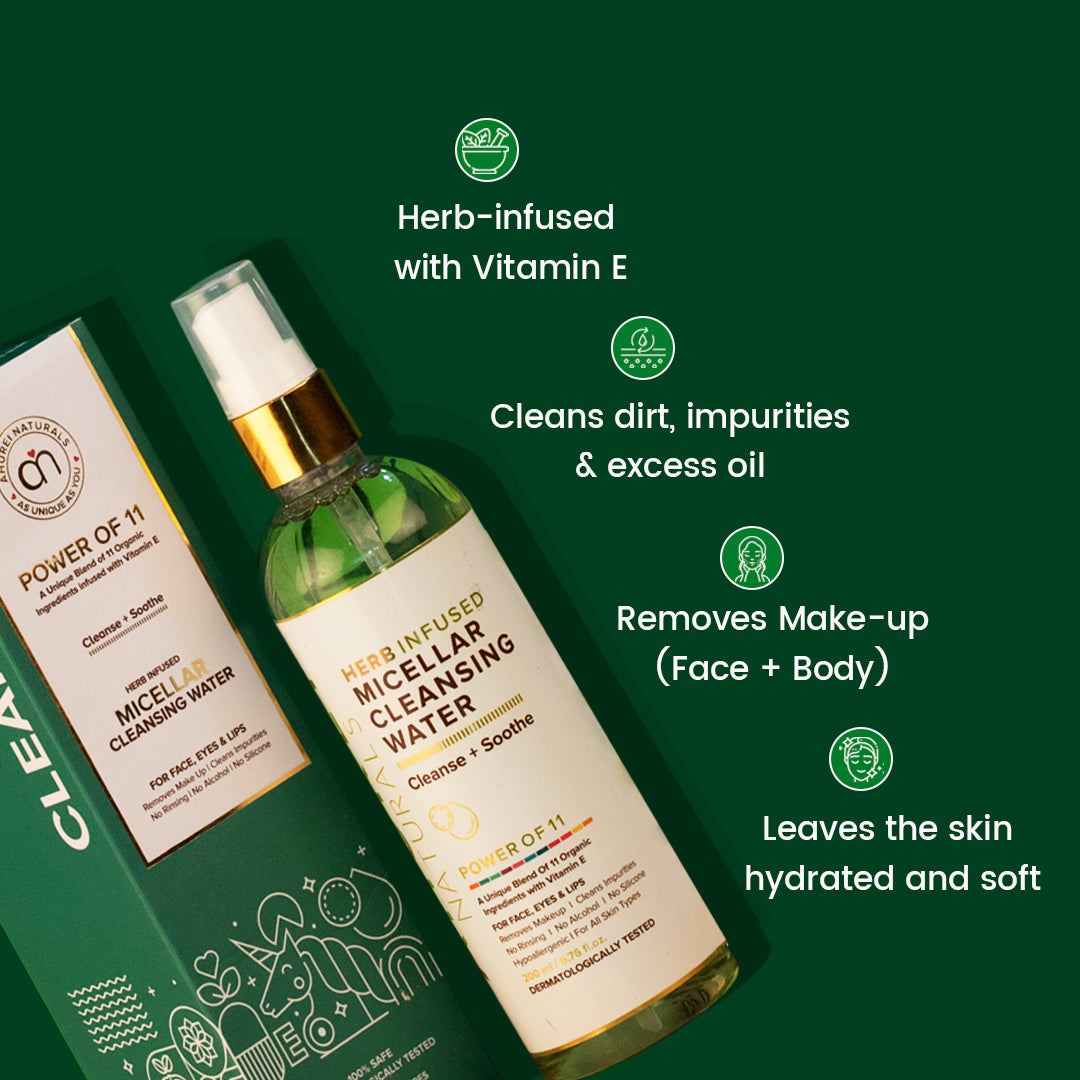 Herb Infused Micellar Water with 11 Herbs & Vitamin E