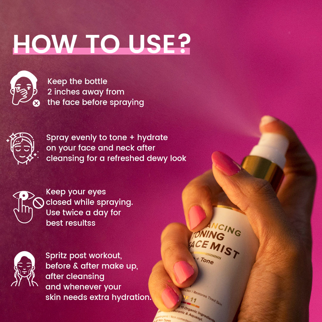 Balancing and Toning Face Mist with Hyaluronic & Aquaxyl™