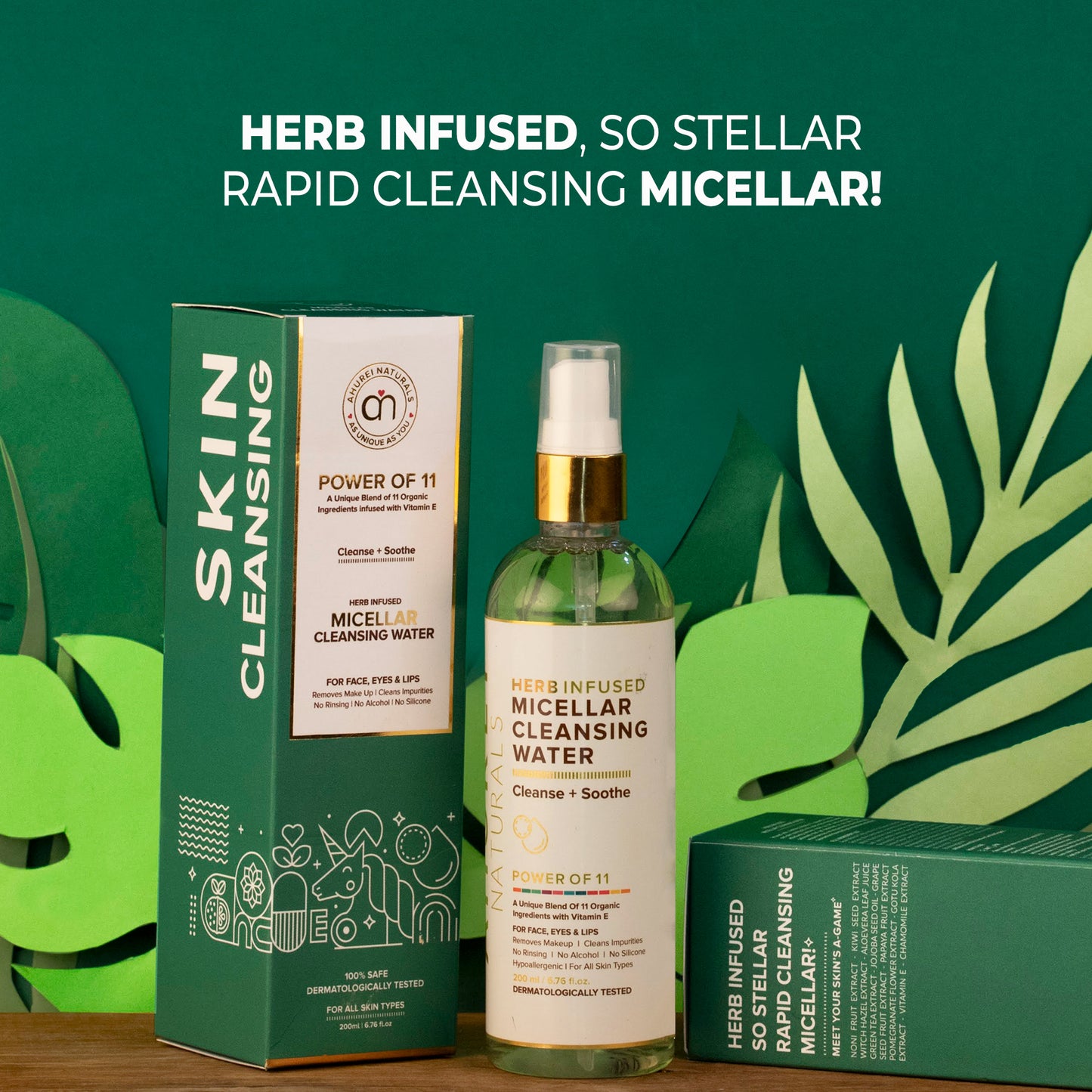 Herb Infused Micellar Water with 11 Herbs & Vitamin E