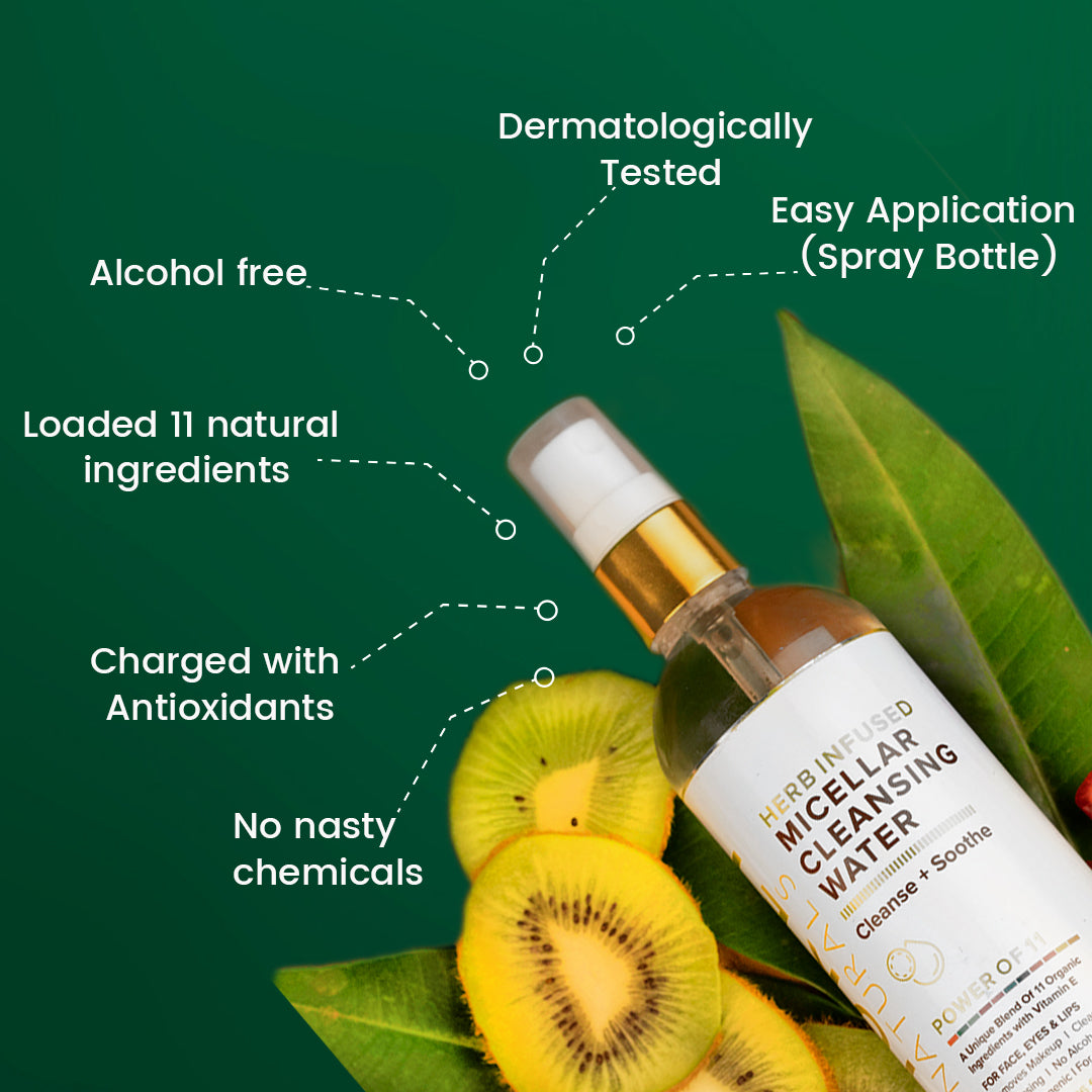Herb Infused Micellar Water with 11 Herbs & Vitamin E